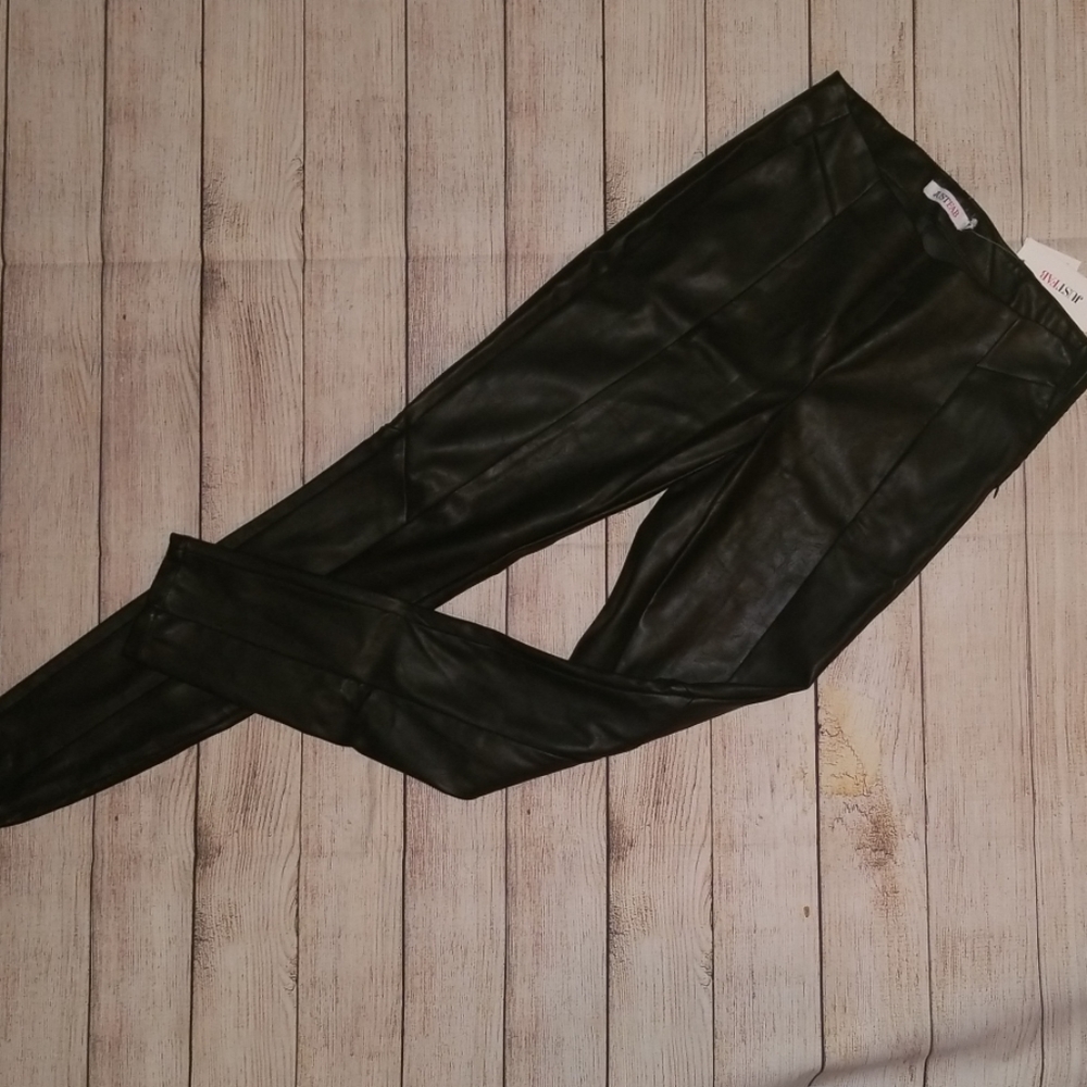 Faux leather pants